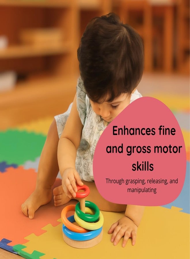 Brainytots Baby Problem Solving Kit 1 | for Babies 6 Months to 1 and 2 Years | 3 Toys - Object Permanence Box, Wooden Ring Stacker & 4-Shape Puzzle | Learning Toys for Cognitive, Motor, Tactile Skills - Image 5